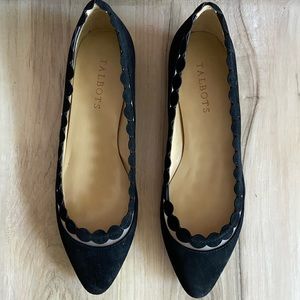Talbots Black Ballet Velvet Ballet Flats Size 7